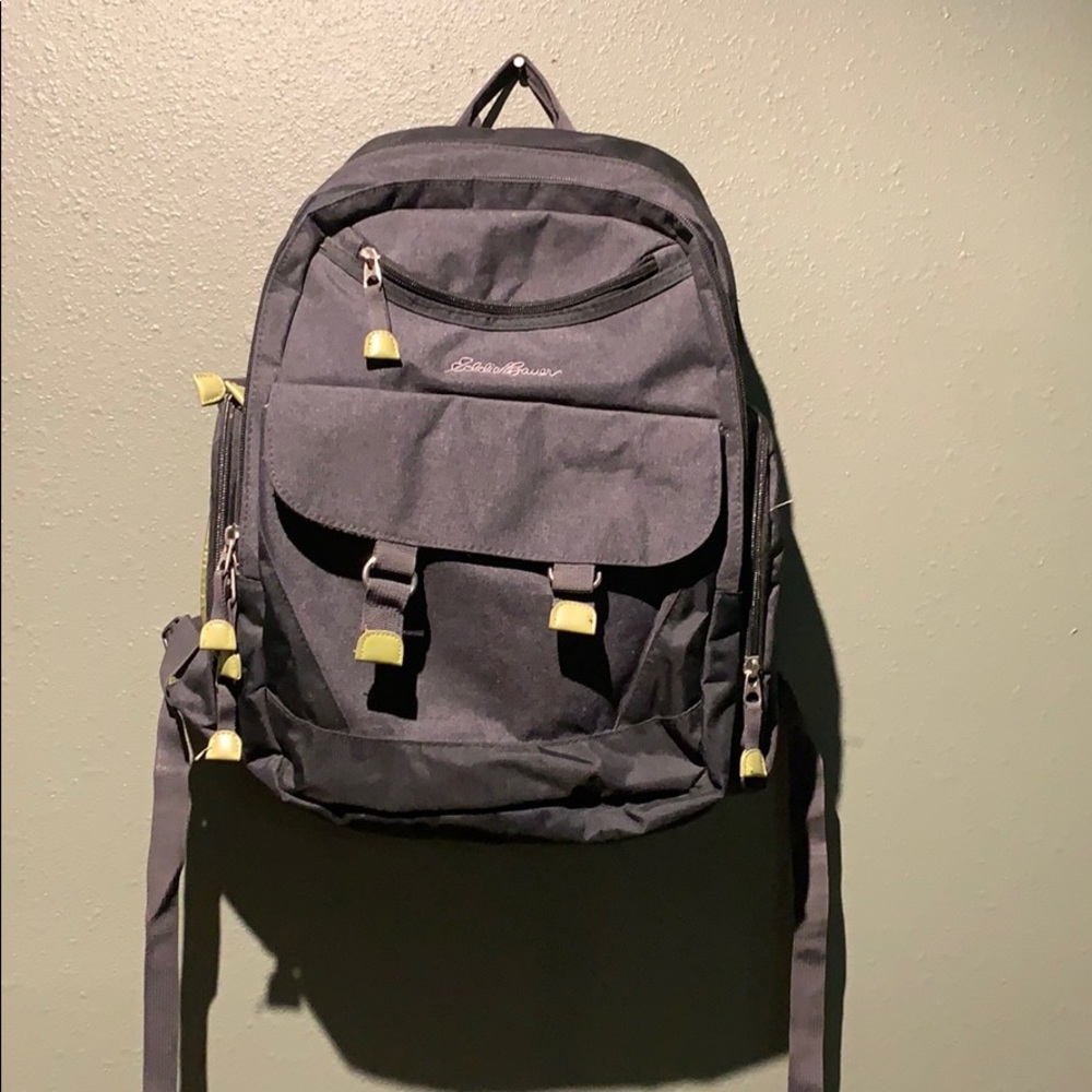 Gray Eddie Bauer backpack diaper bag